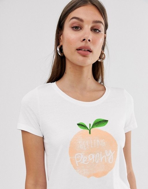 Only peach slogan t-shirt | ASOS
