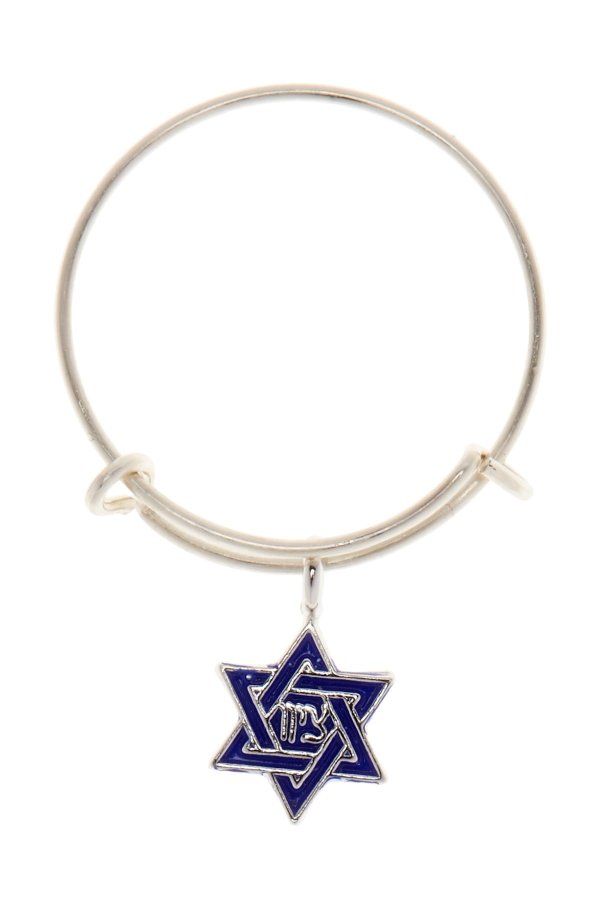 Sterling Silver Star of David Mini Charm Expandable Ring
