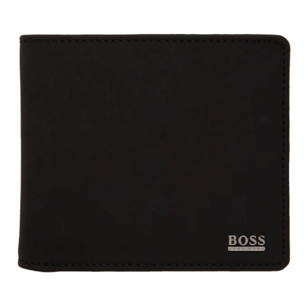Boss - Black Rubberized Bifold Wallet