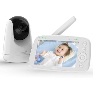 VAVA 720P 5英寸高清显示视频婴儿监视器 带夜视和温度监视器