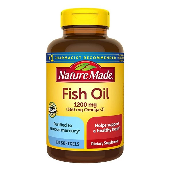 Nature Made, Fish Oil 1200 mg Softgels, 100 Count