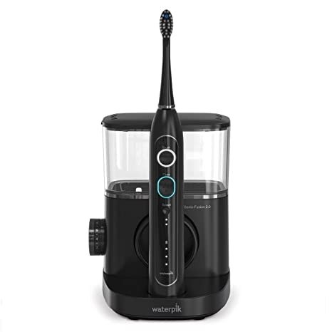 Sonic-Fusion 2.0 Professional Flossing Toothbrush, Electric Toothbrush and Water Flosser Combo In One, Black