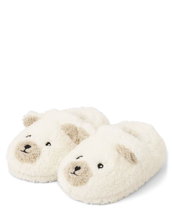 Unisex Matching Family Polar Bear Slippers - Mandy Moore for Gymboree - white