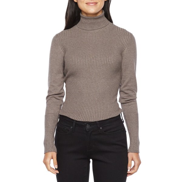 Womens Rib Turtleneck Sweater - Tall