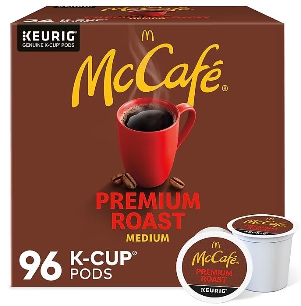 McCafe Premium Roast Coffee Keurig® K-Cup® Pods, Medium Roast, 96 Carton