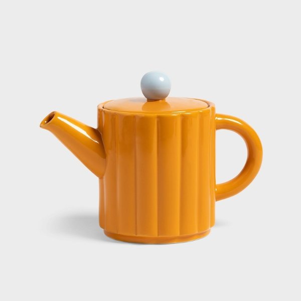 橙色陶瓷管茶壶