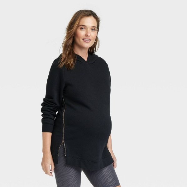 Nursing Pullover Hooded Maternity Sweatshirt - Isabel Maternity by Ingrid & Isabel™