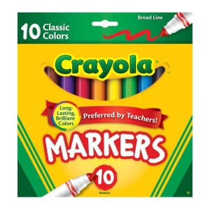Crayola 经典10色细杆水彩笔