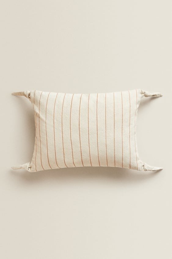 THROW PILLOW COVER WITH STRIPES