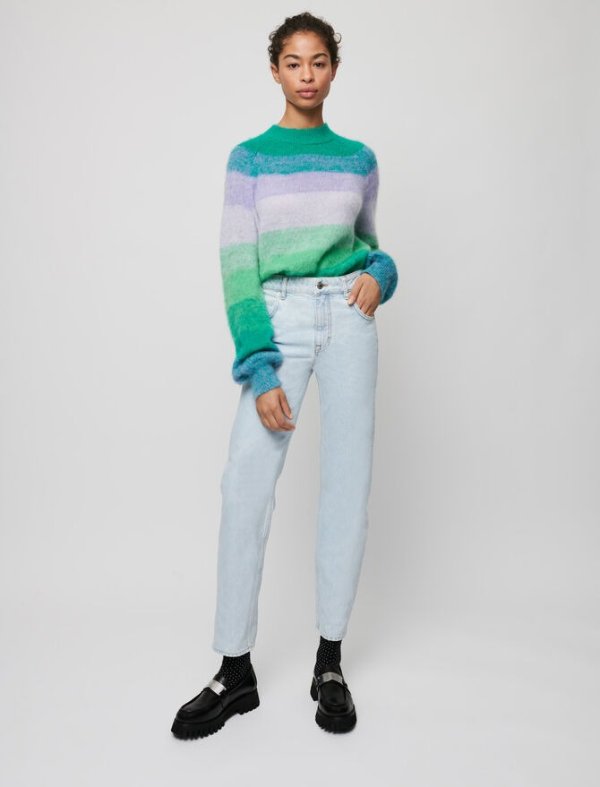 121MILLAO Fine jumper with multicoloured stripes
