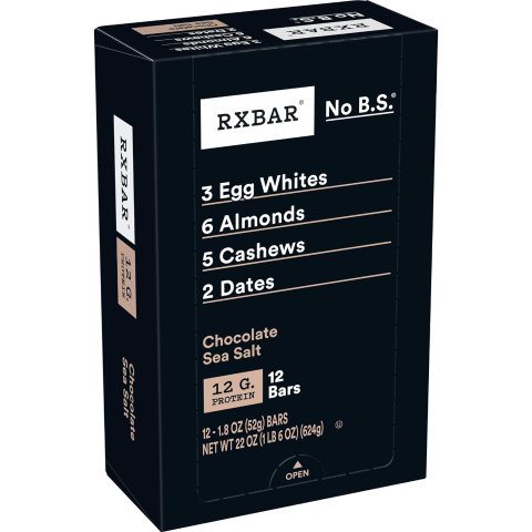 RXBAR 巧克力海盐口味蛋白棒12条