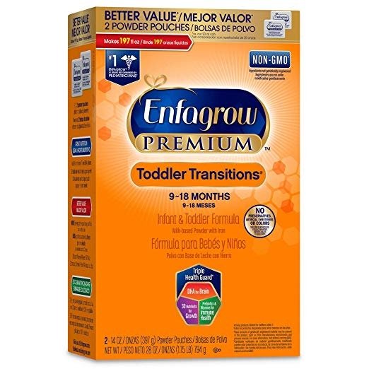 Enfagrow PREMIUM Toddler Transitions Infant & Toddler Formula, Powder, 28 oz Box