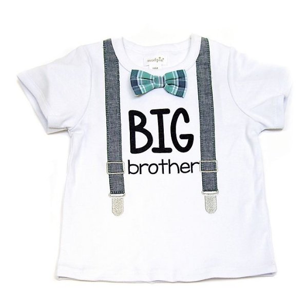 ® "Big Bro" Shirt with Suspenders and Bowtie in White