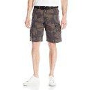 Lee Men‘s New Dungarees Belted Compound Zipper Cargo Short, Smoke Camo