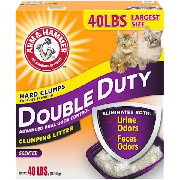 Double Duty Advanced Odor Control Clumping Cat Litter, 40 lbs. | Petco