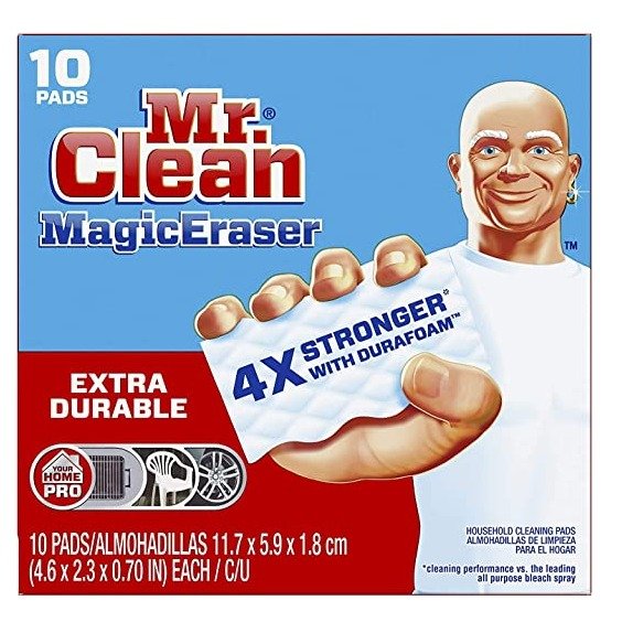 Mr. Clean Magic Eraser Extra Durable, Cleaning Pads with Durafoam, 10 Count
