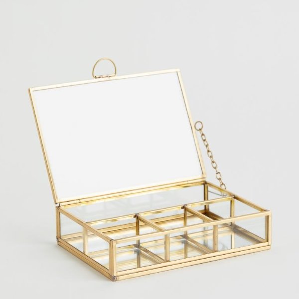 Clear Glass Jewelry Box