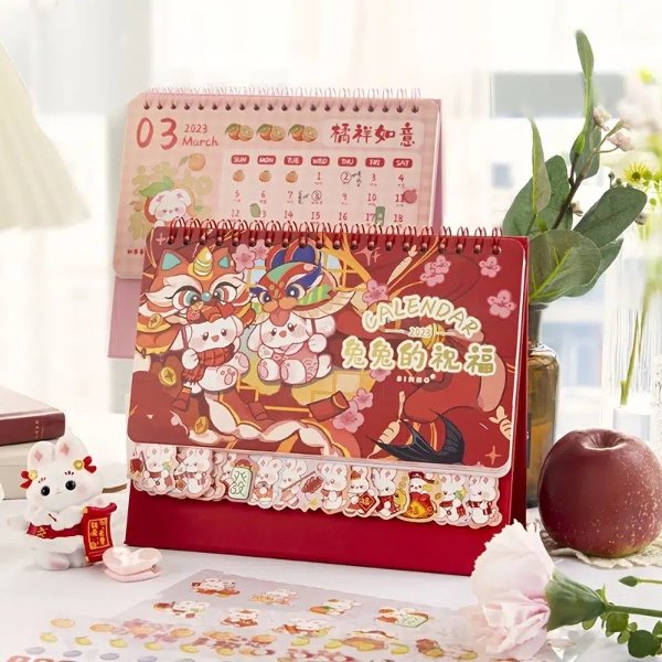1pc Rabbit New Year Desk Calendar Tearable Countdown Calendar,2 Colors Available | Shop Now For Limited-time Deals | Temu
