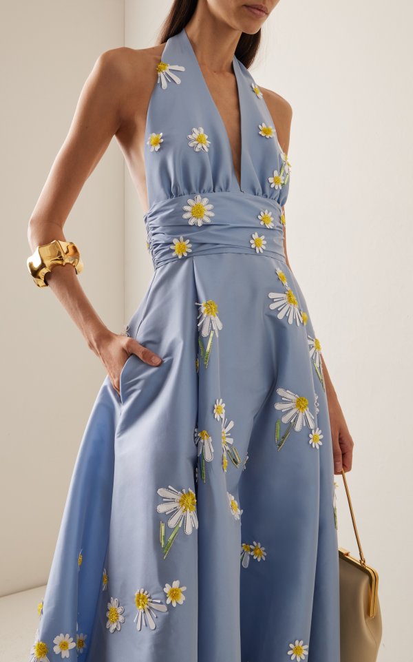 Monroe Daisy-Embroidered Dress