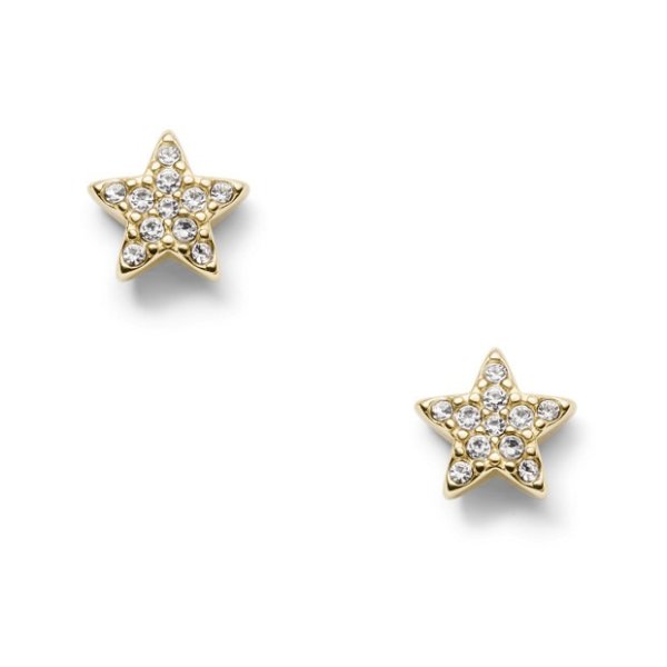Star Gold-Tone Stainless Steel Studs