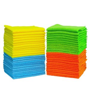 Simple Houseware Microfiber Cleaning Cloth 12" x 16", 50 Pack