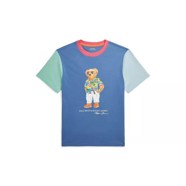 Big Boys Polo Bear Color-Blocked Cotton T-shirt