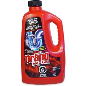 Drano凝胶堵塞清除剂和排水清洁剂2.37L