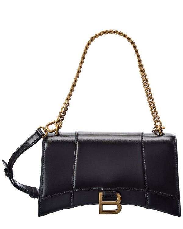 Hourglass XS Leather Shoulder Bag