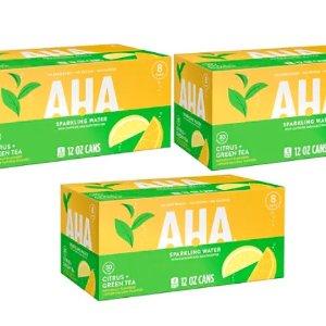 aha sparkling water, 4 flavors, 24 cans