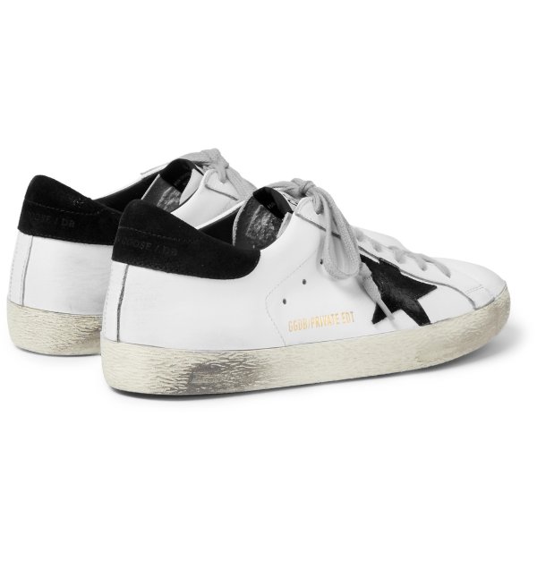 Golden Goose Deluxe Brand - Superstar Distressed Leather and Suede Sneakers