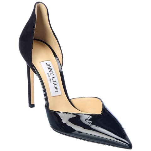 Jimmy ChooBeanne 100 Patent & Suede Pump