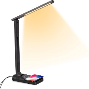 colorsmoon LED台灯 35种灯光可调 内置无线充+usb充电口