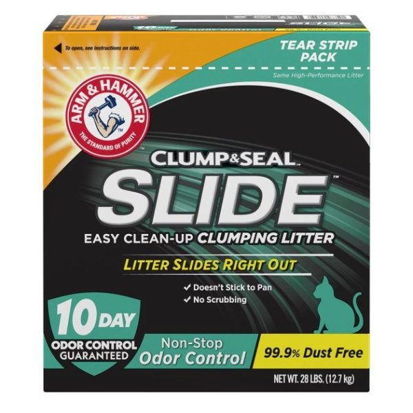 SLIDE Easy Clean-Up Clumping Cat Litter Non-Stop Odor Control with 10 Days of Odor Control - Chewy.com