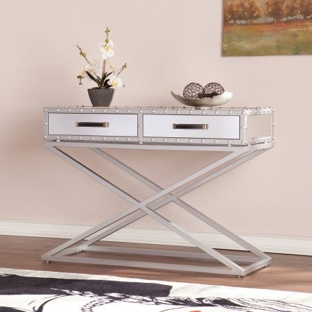 Manchester Industrial Mirrored Console Table - Walmart.com