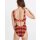 Second Wave Button-Back One-Piece Swimsuit in Azalea Check