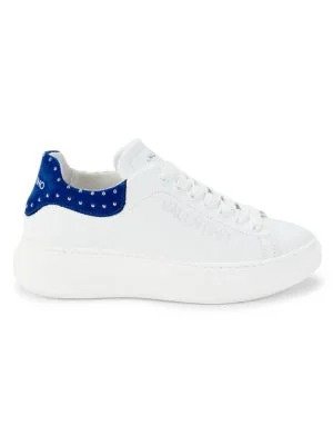 Fresia Studded Leather & Suede Platform Sneakers