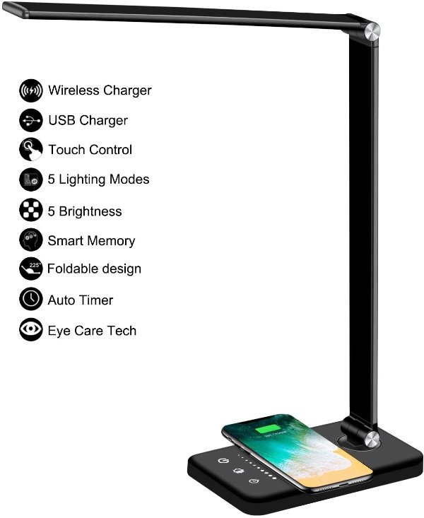 Afrog Multifunctional LED Desk Lamp with Wireless Charger