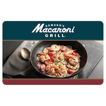 Romano's Macaroni Grill 价值$50礼卡 2张