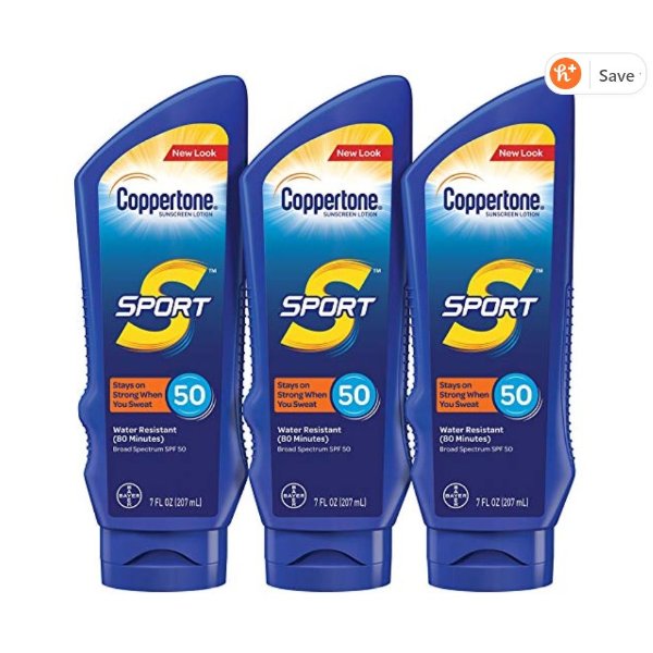 Coppertone SPORT Sunscreen Lotion Broad Spectrum SPF 50 Multipack