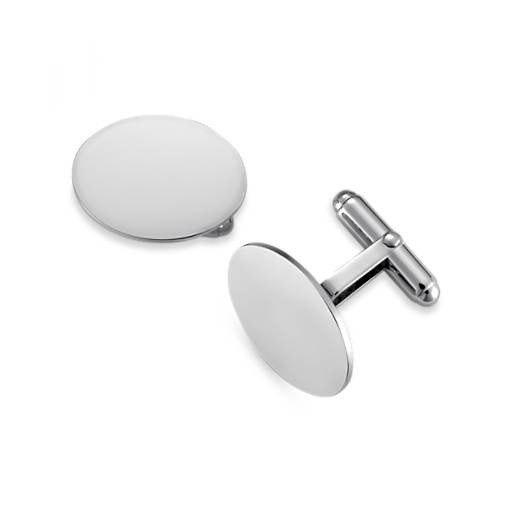 Oval Cuff Links in Sterling Silver | Blue Nile