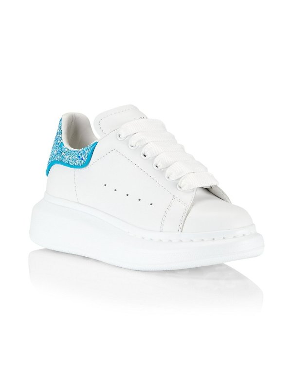 Little Girl's Leather Lace-Up Sneakers