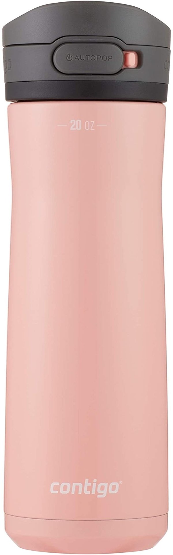 AUTOPOP Water Bottle, 20oz, Pink Lemonade