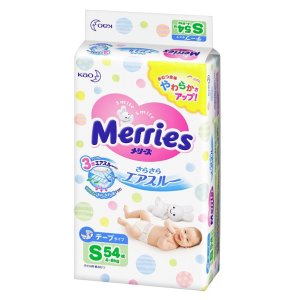 KAO Merries 花王妙而舒 婴儿纸尿裤 S号 54片