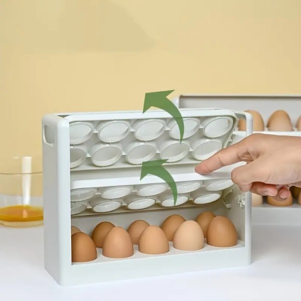 Refrigerator Egg Storage Box Side Door Multi Layer Egg Tray For Refrigerator Anti Fall Egg Tray Kitchen Egg Rack | Don't Miss These Great Deals | Temu