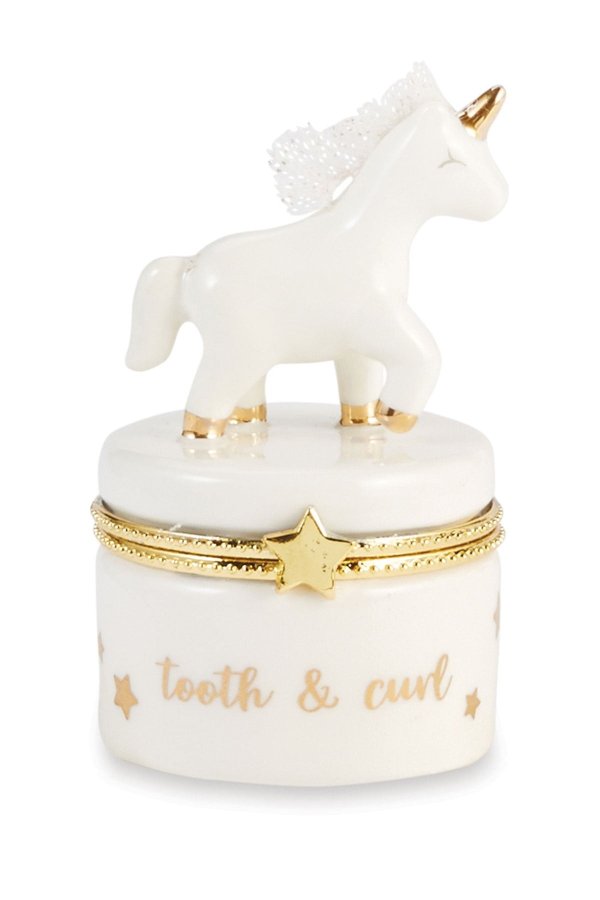 Unicorn Tooth & Curl Keepsake Box