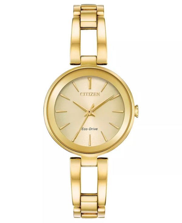 Women's Eco-Drive Axiom Gold-Tone Stainless Steel Bracelet Watch 28mm