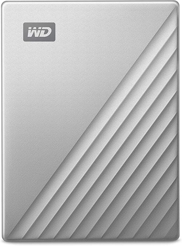 5TB My Passport Ultra for Mac Silver Portable External Hard Drive, USB-C - WDBPMV0050BSL-WESN