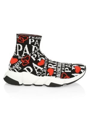 - Speed Jacquard Paris Sock Sneakers