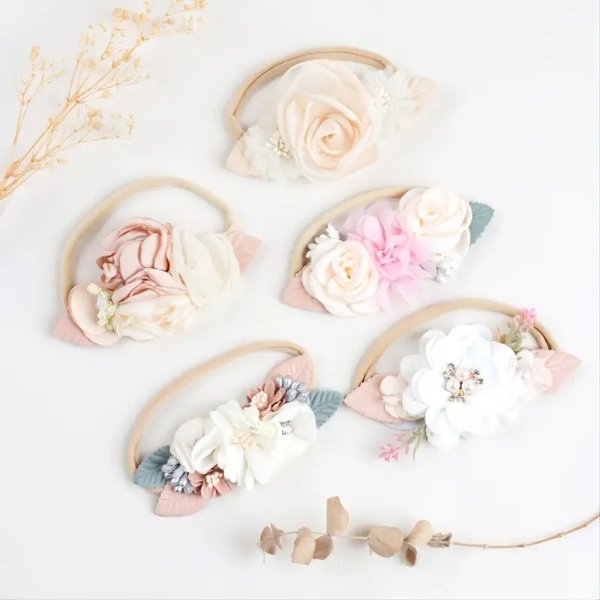 1pc Floral Baby Nylon Headbands Soft Hair Bands For Baby Girls Soft Hair Accessories For Infants Toddlers | Shop The Latest Trends | Temu