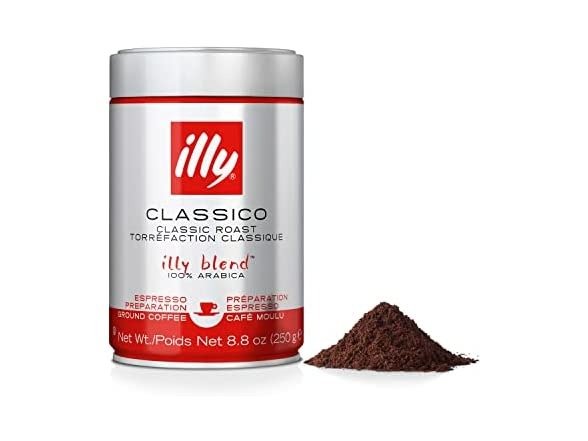 illy Ground Espresso Coffee, Medium Roast, 8.8 Ounce Can